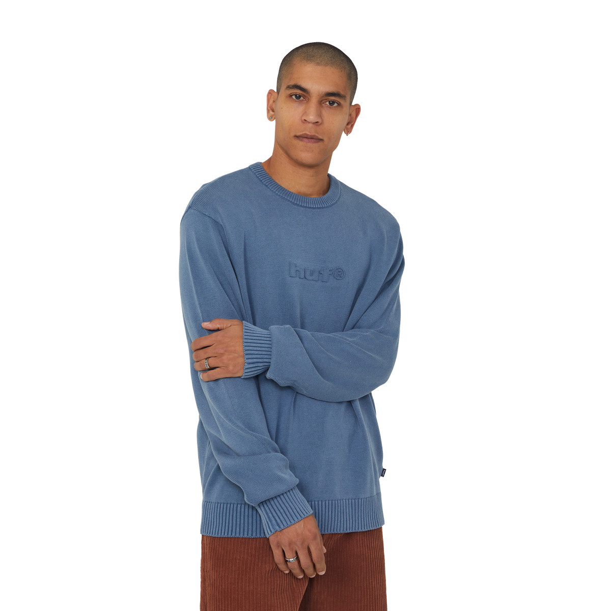 Pacific Wash Embossed Crewneck Sweater