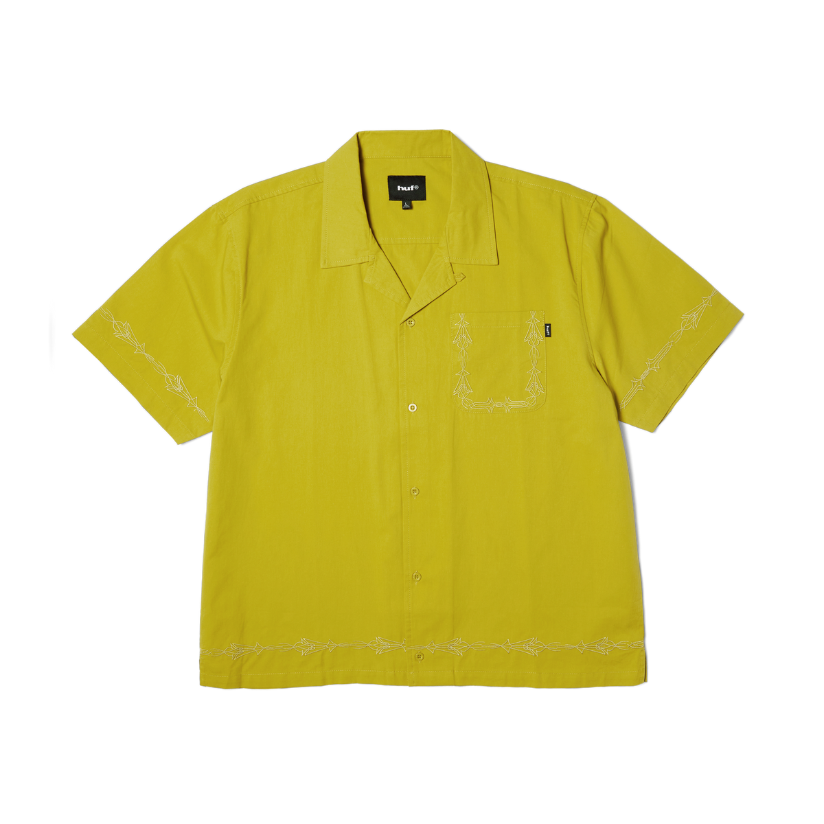 Pinstripe Embroidered Resort Shirt