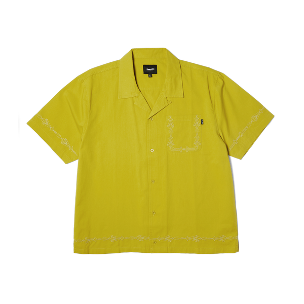 Pinstripe Embroidered Resort Shirt