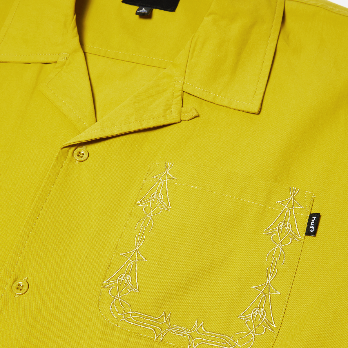 Pinstripe Embroidered Resort Shirt