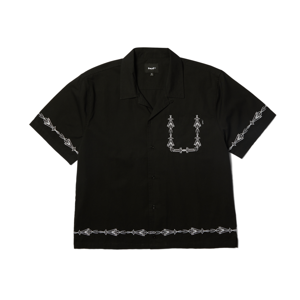 Pinstripe Embroidered Resort Shirt