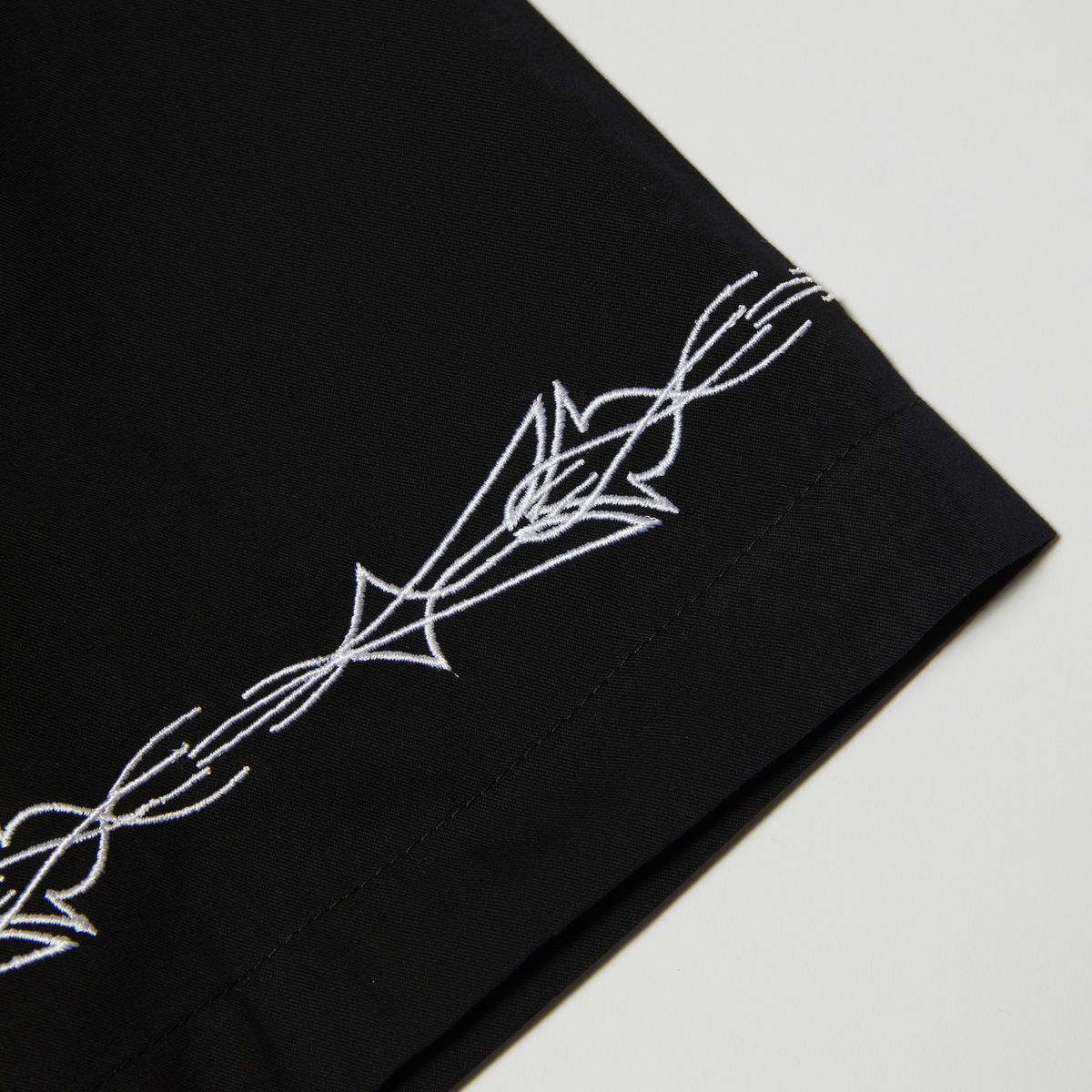 Pinstripe Embroidered Resort Shirt