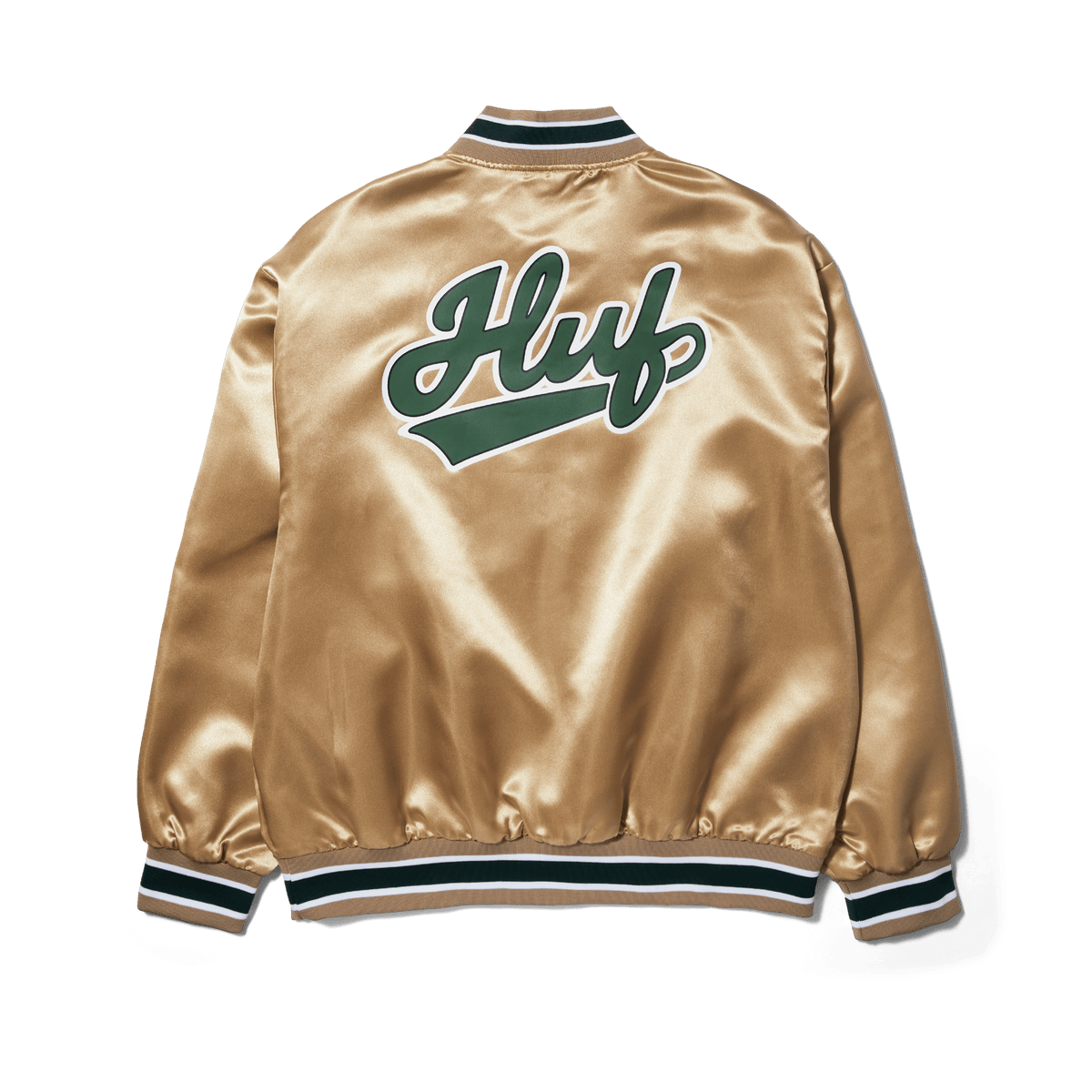 Green satin baseball jacket online