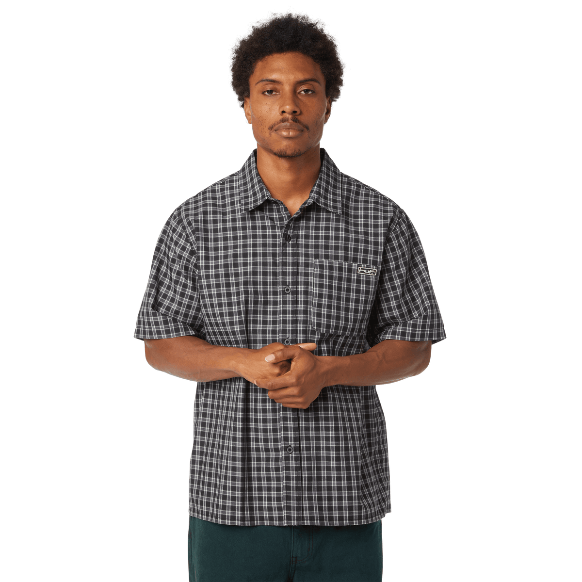 Stretch Micro Plaid Shirt
