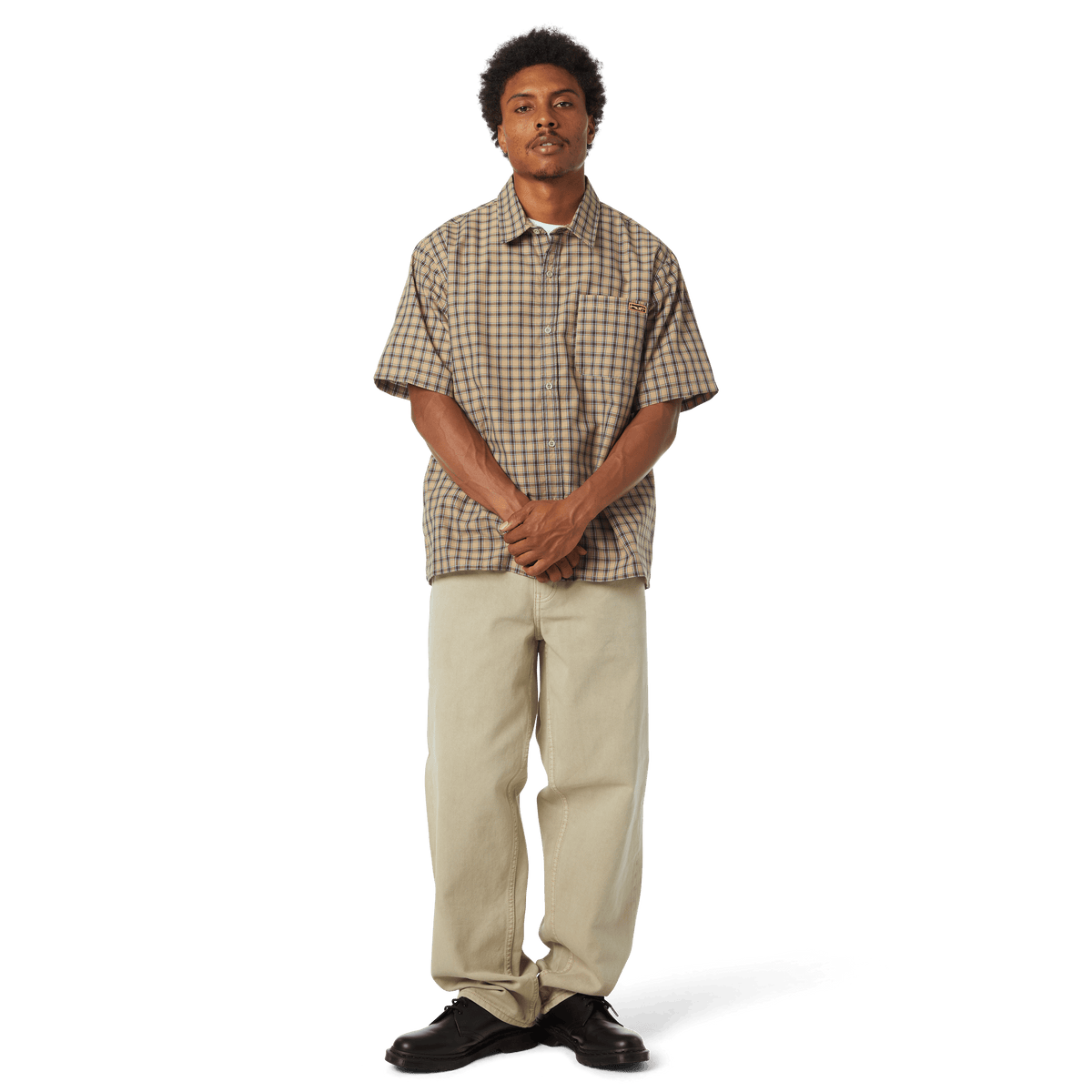 Stretch Micro Plaid Shirt