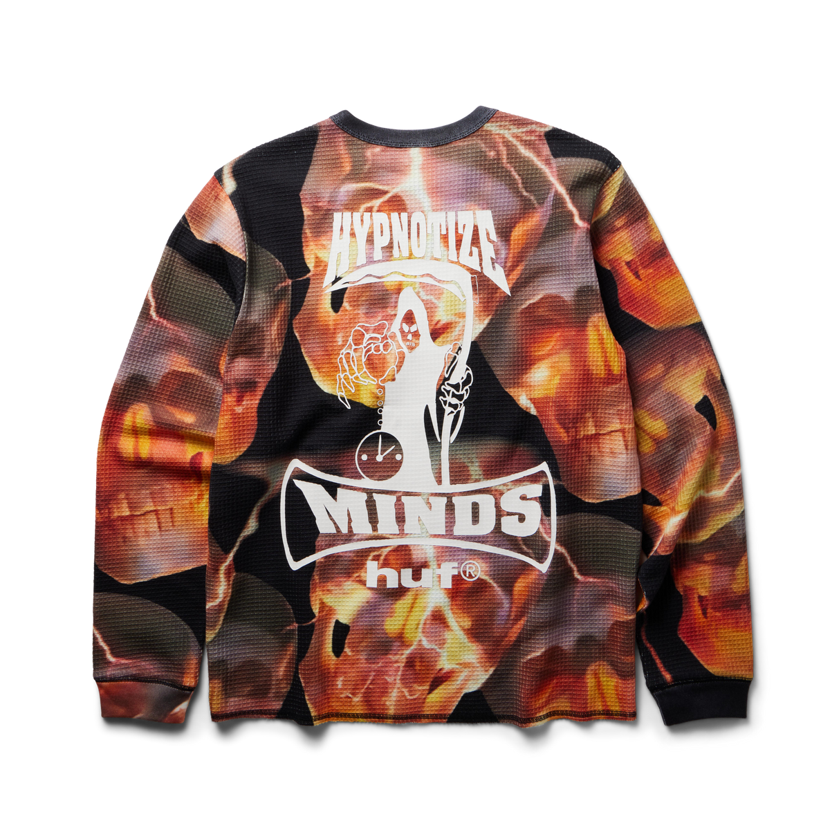 huf x Three 6 Mafia Torched Long Sleeve Thermal Shirt