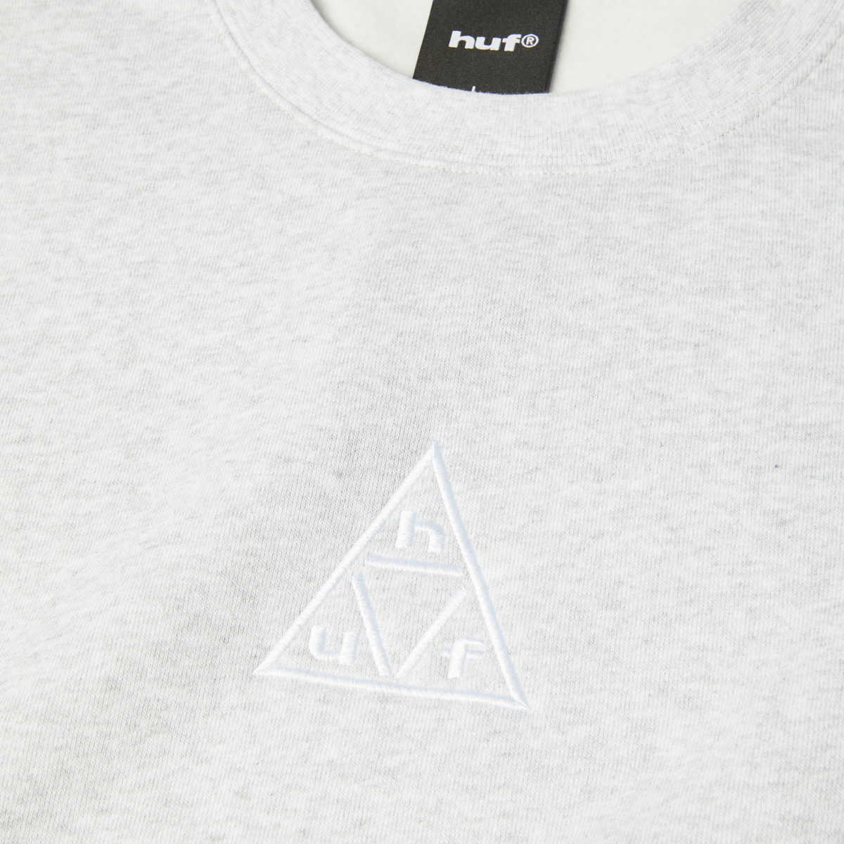 Triple Triangle Embroidered Crewneck Sweatshirt