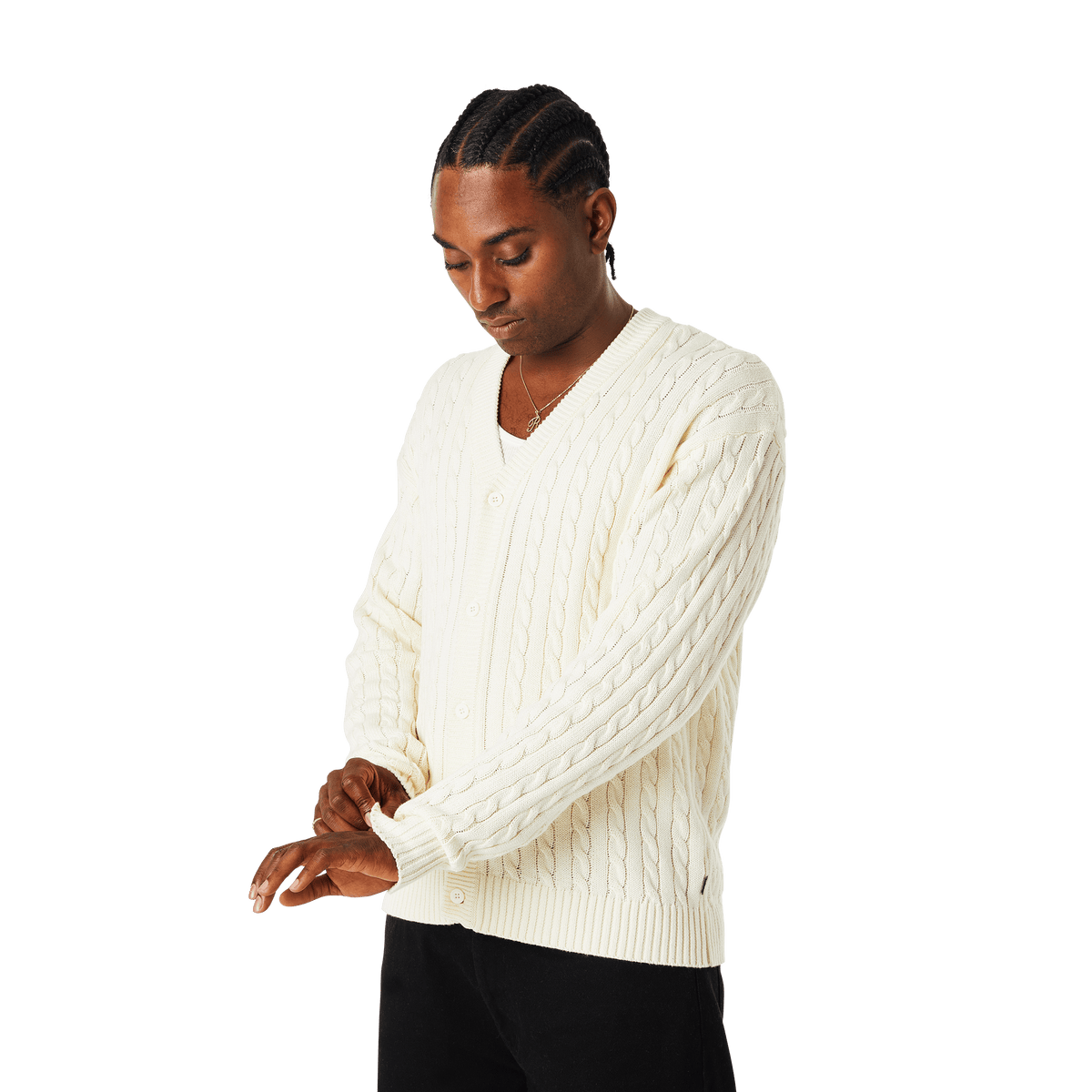 Triple Triangle Jacquard Cardigan