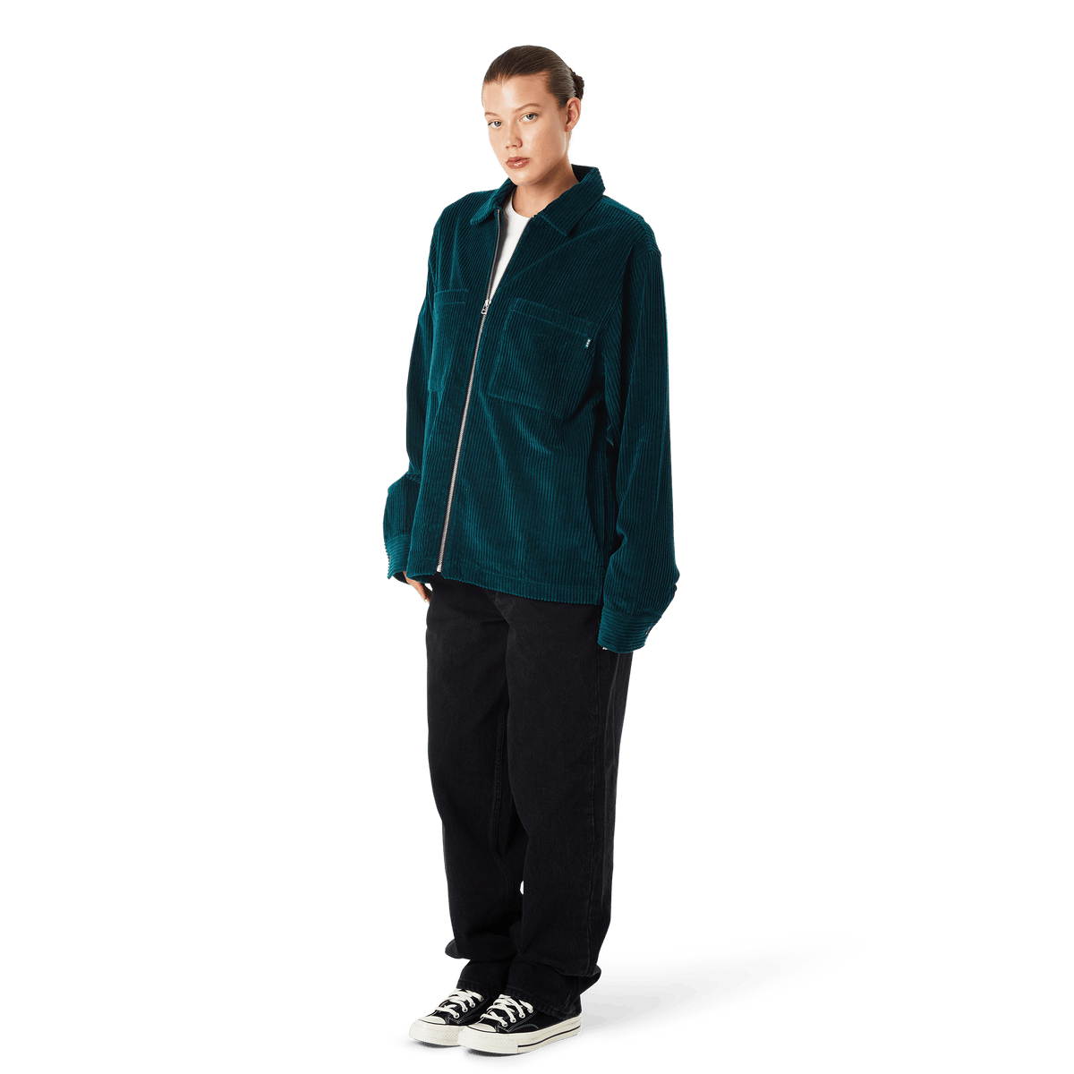 Two Tone Corduroy Zip Shacket – HUF Worldwide Two Tone Corduroy Zip Shacket – HUF Worldwide