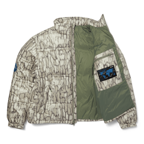 89 Warped Camo Tyvek Puffer