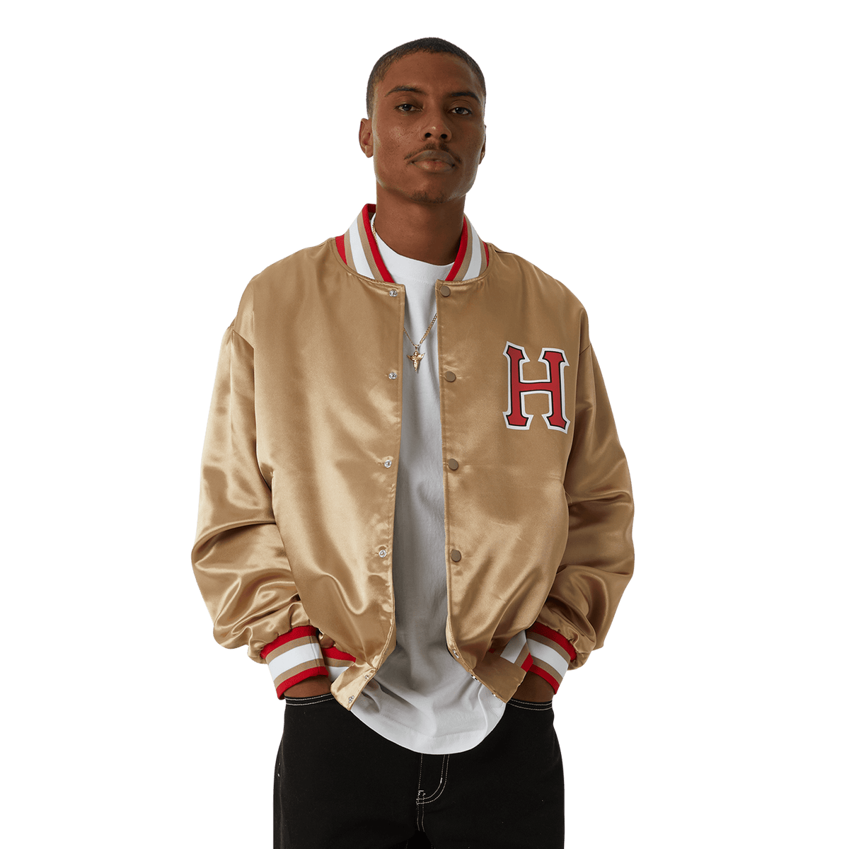 Crackerjack Satin Baseball Jacket HUF Worldwide