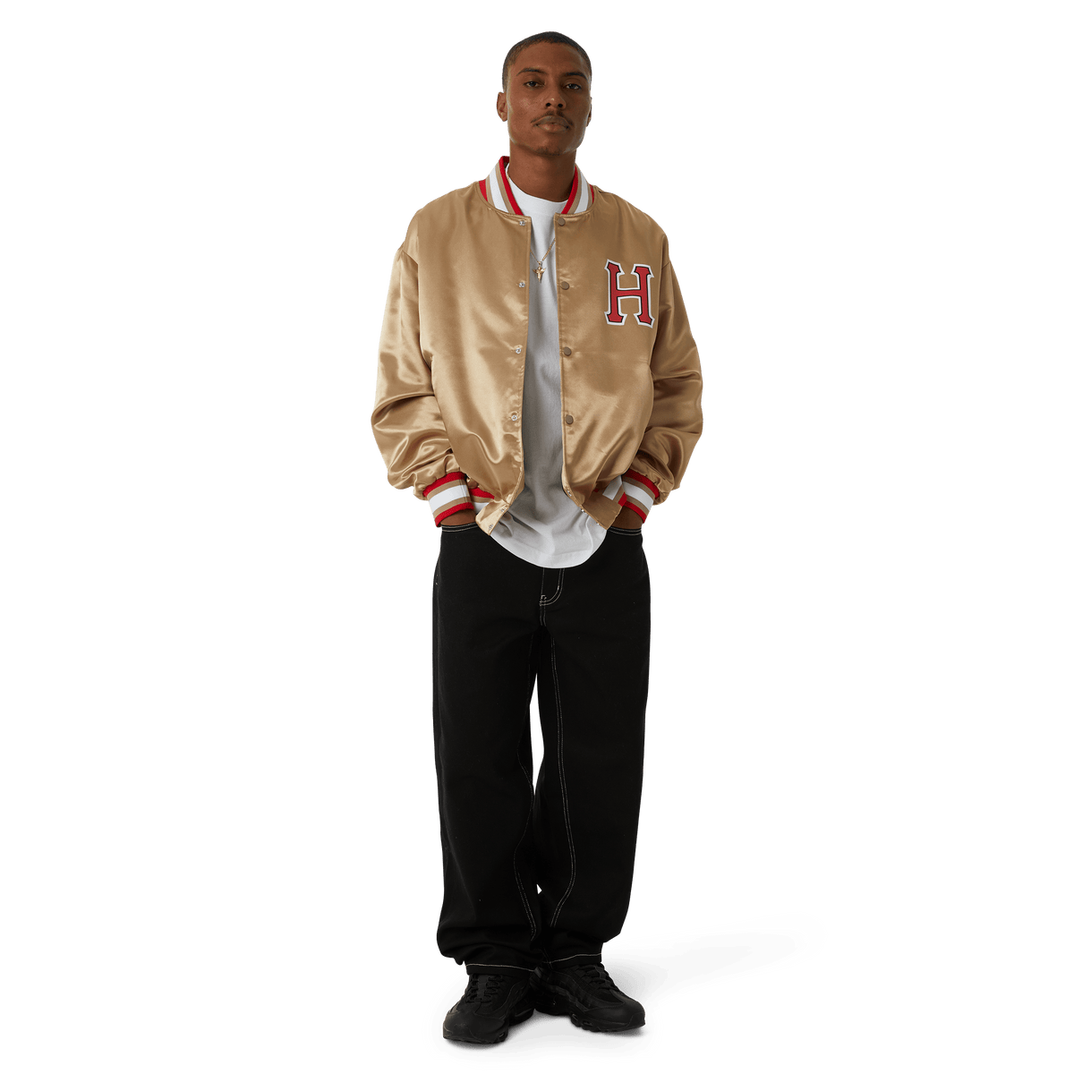 Crackerjack Satin Baseball Jacket HUF Worldwide