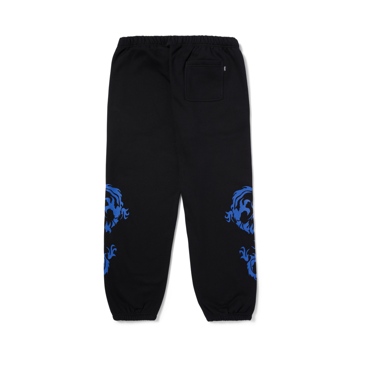 Blue Flame Sweatpants on Black 
