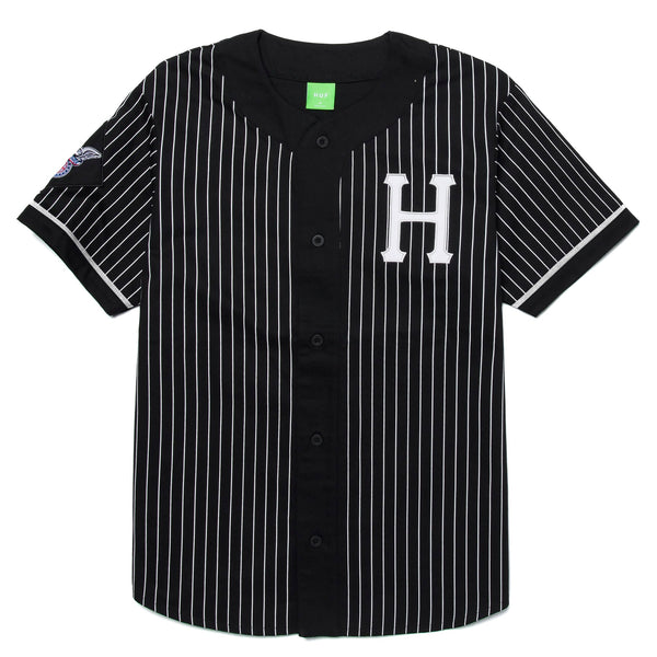 Plus Boxy Fit Striped Jersey Baseball Shirt