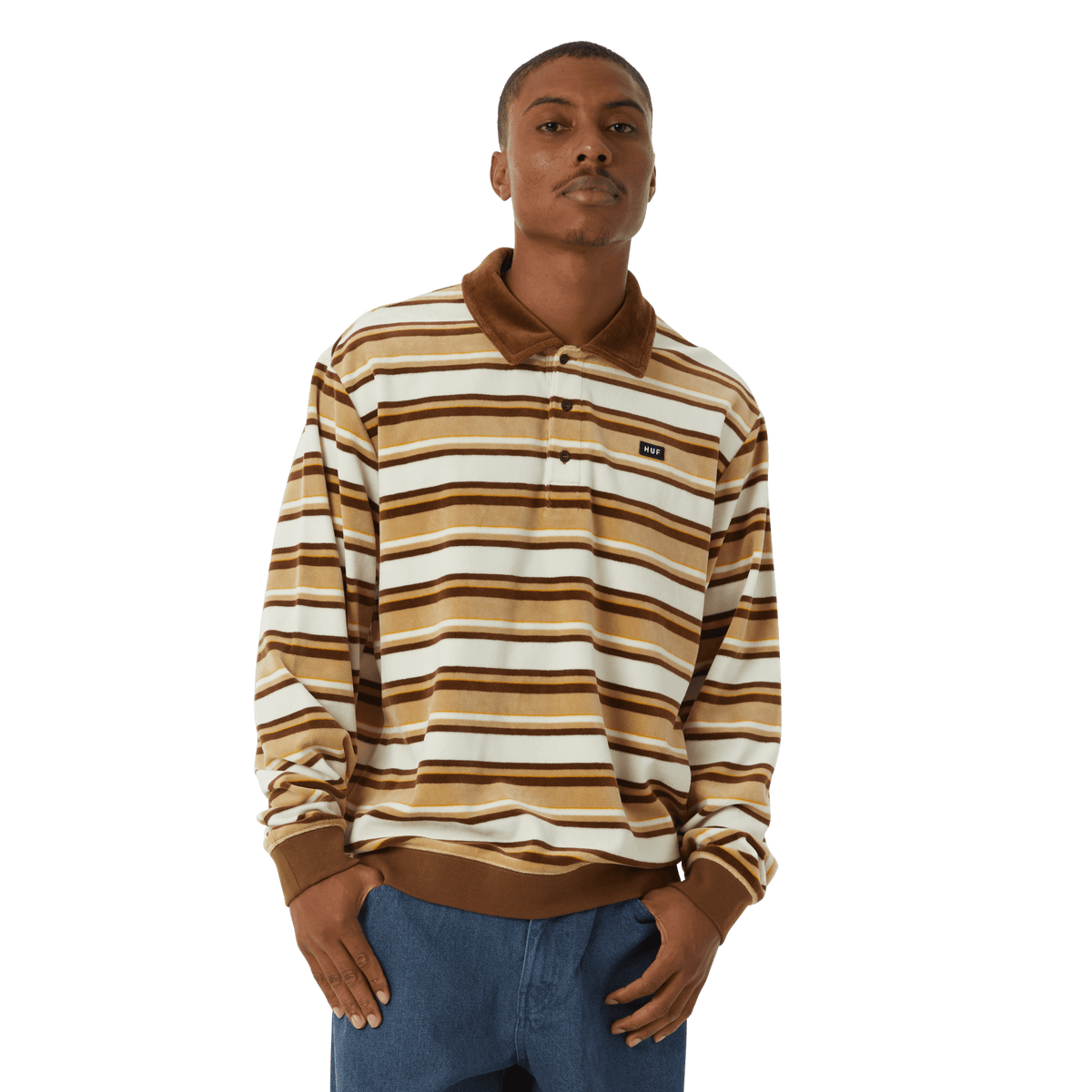 Kramer Long Sleeve Shirt Velour HUF – T-Shirt Worldwide
